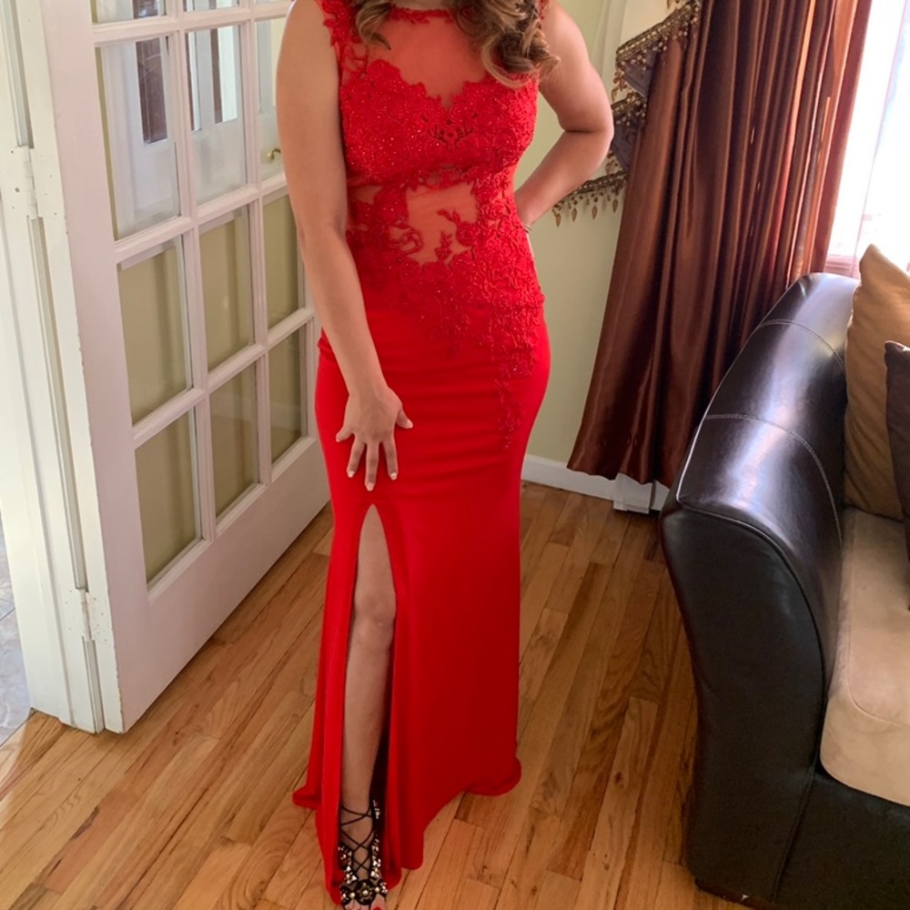 Red formal dress